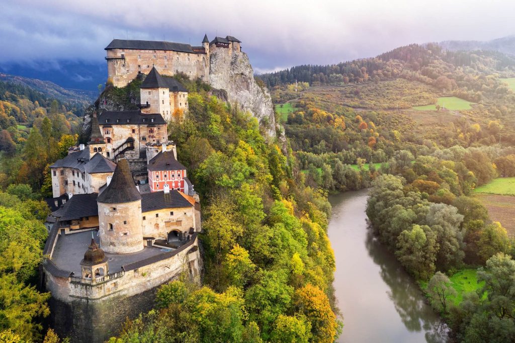 orava castle above river